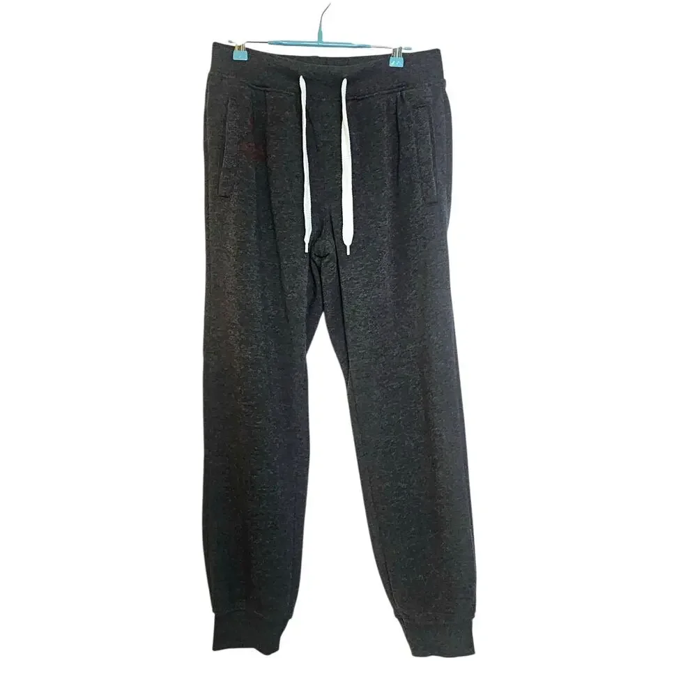 Dark Gray Sweatpants with Valentine Lipstick Kisses on Pocket